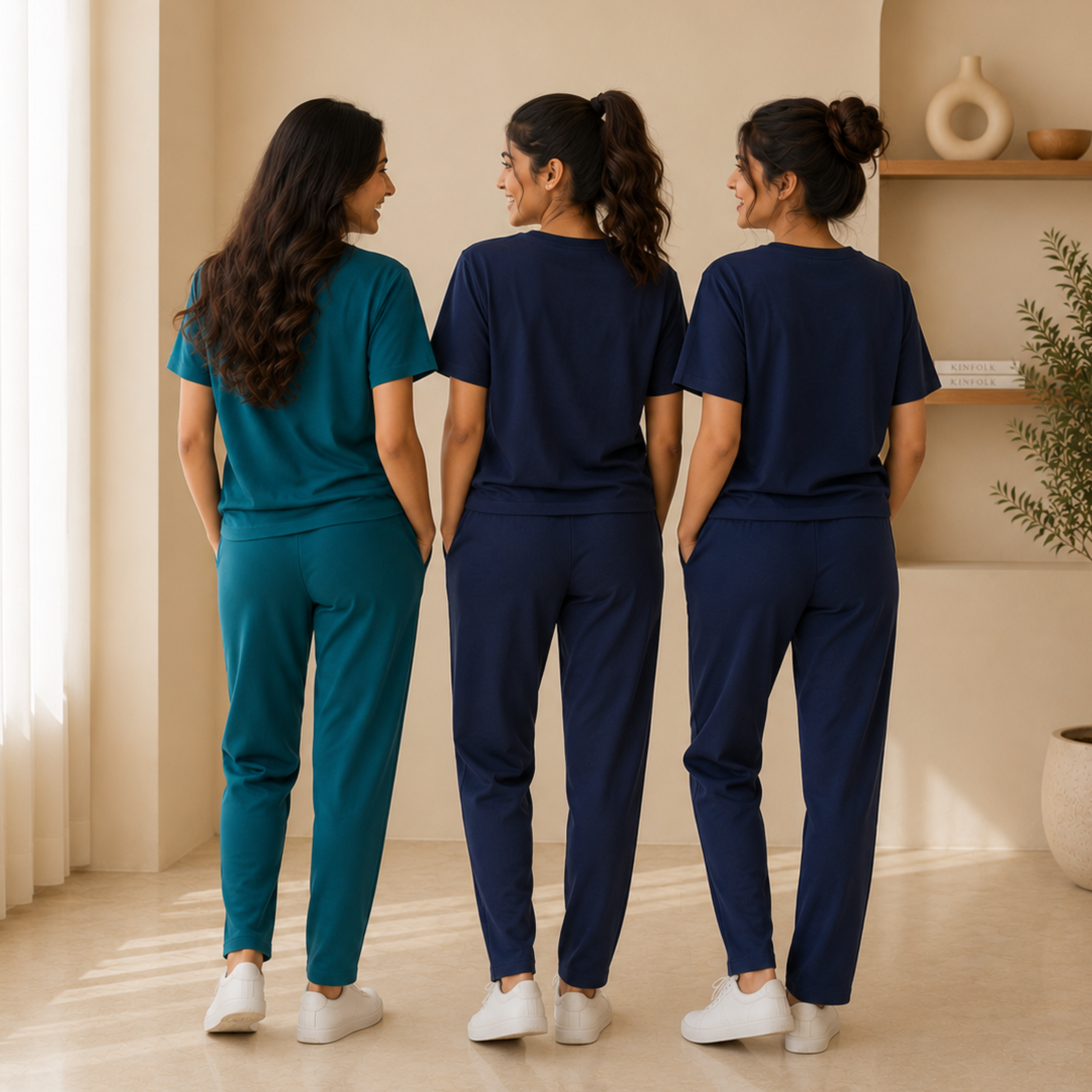 3 Women Cotton T-Shirt + Trouser (N-4)