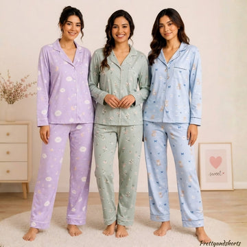 3 Combo Cotton Night Suits (3NS-03)