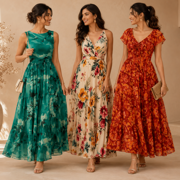 3 Printed Maxi Dress – Style Meets Comfort | MD-03
