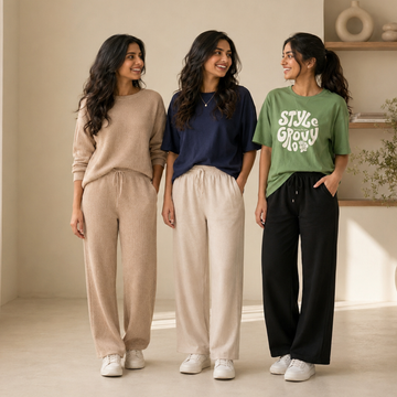 3 Women Cotton T-Shirt + Trouser (N-3)