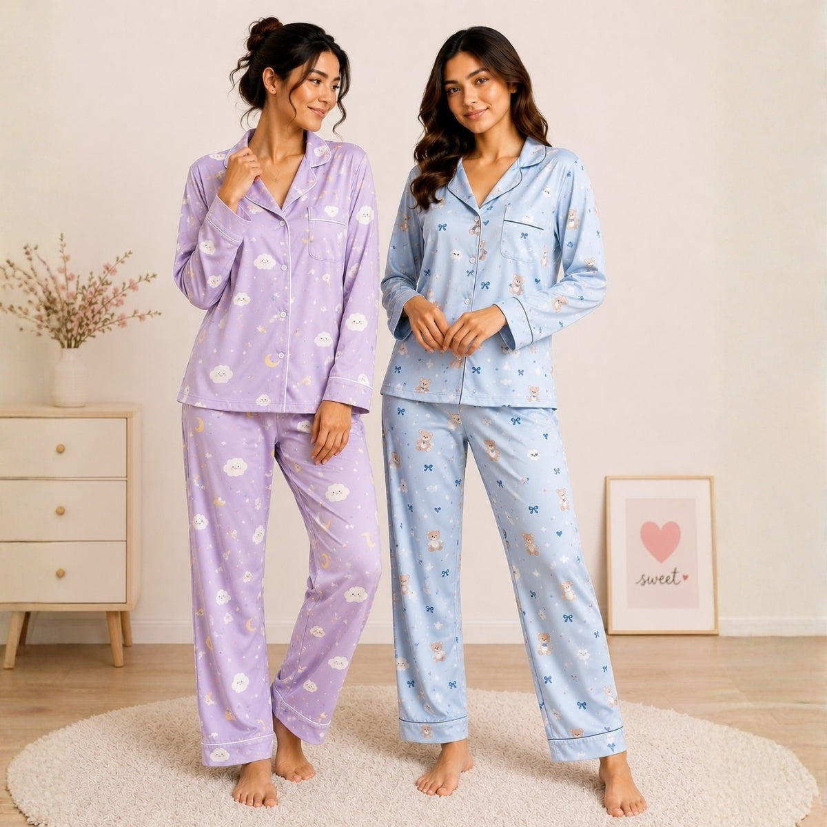 3 Combo Cotton Night Suits (3NS-03)