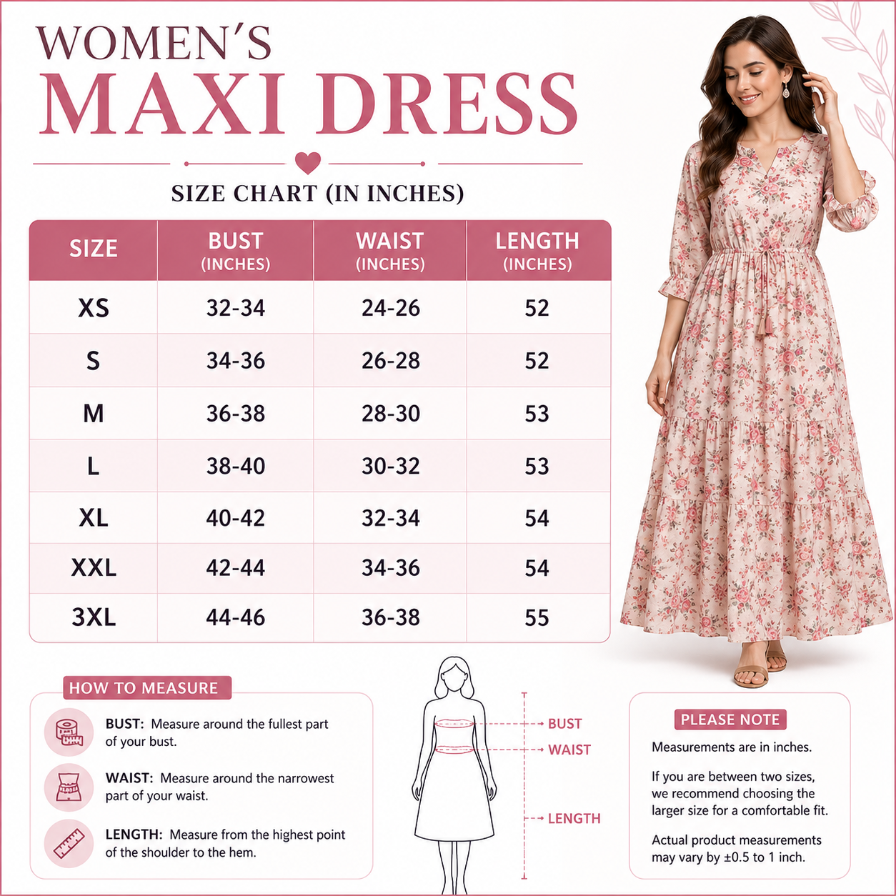 3 Printed Maxi Dress – Style Meets Comfort | MD-02