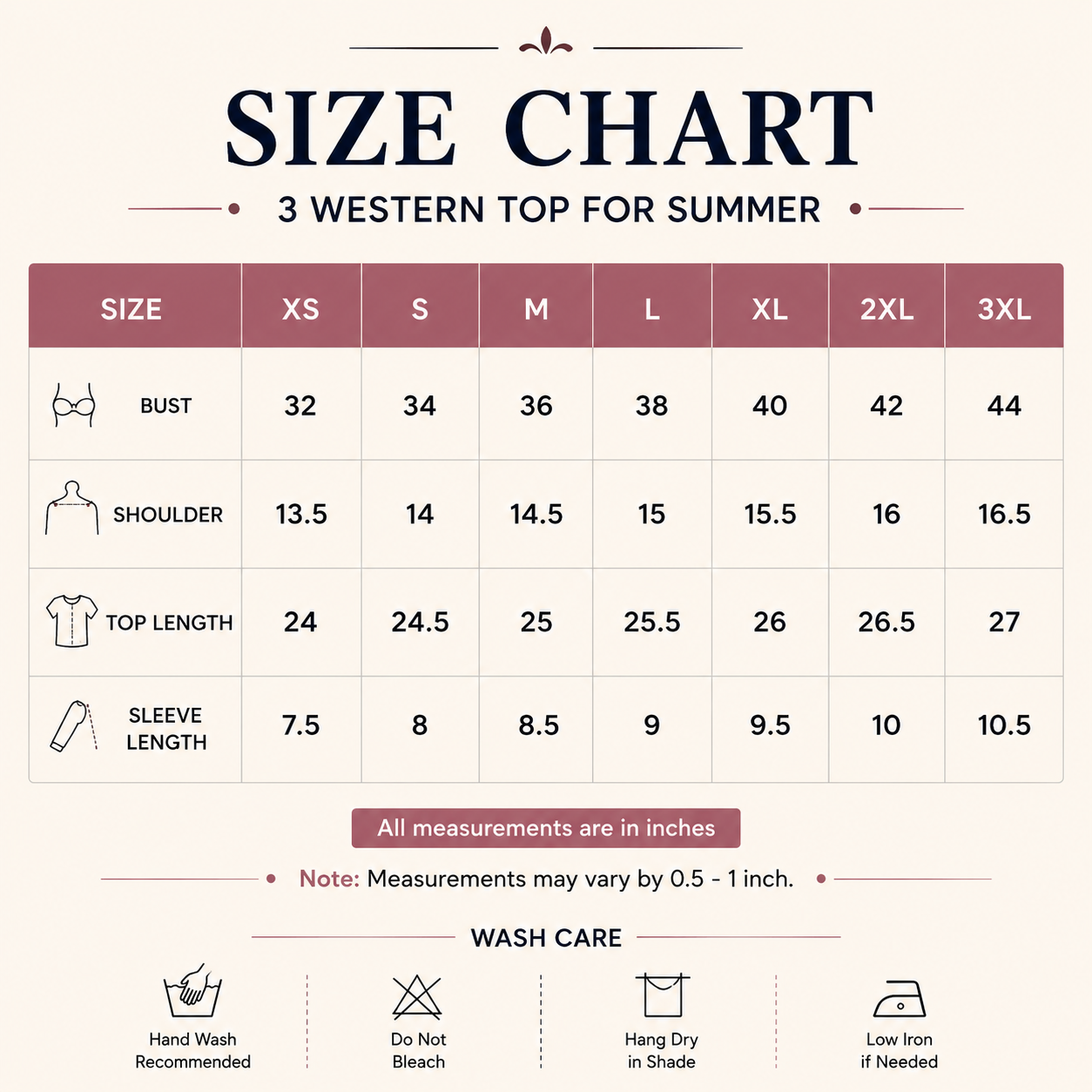 3 Western Top for Summer ( WT-3)